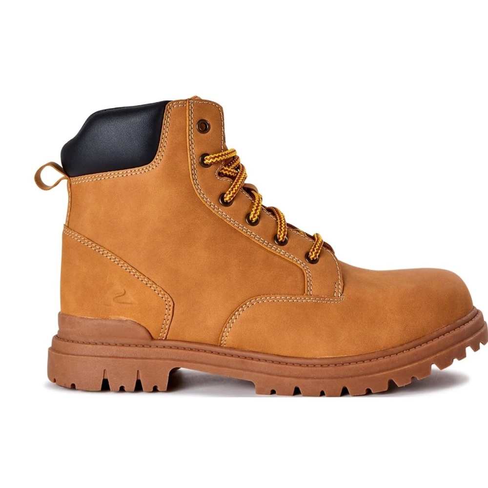 Men's Tan Lace-Up Boots - Picture 14 of 16